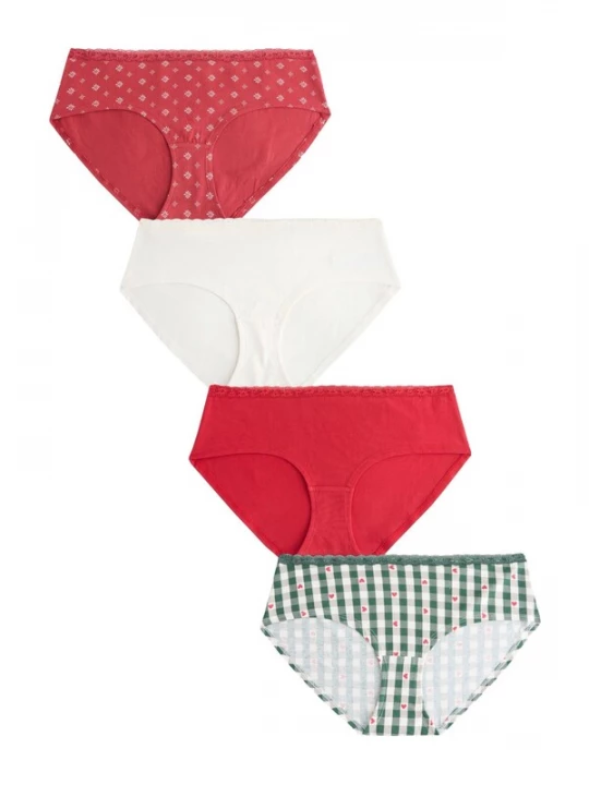 Foto van product Next Slip donkergroen / rood / pastelrood / wit