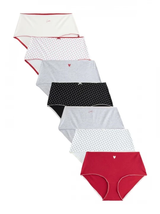 Foto van product Next Slip grijs gemêleerd / rood / zwart / wit
