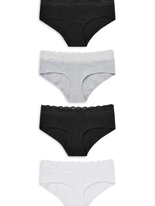 Foto van product Next Slip grijs gemêleerd / zwart / wit