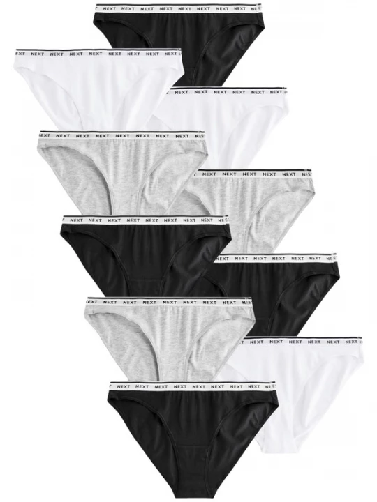 Foto van product Next Slip grijs gemêleerd / zwart / wit