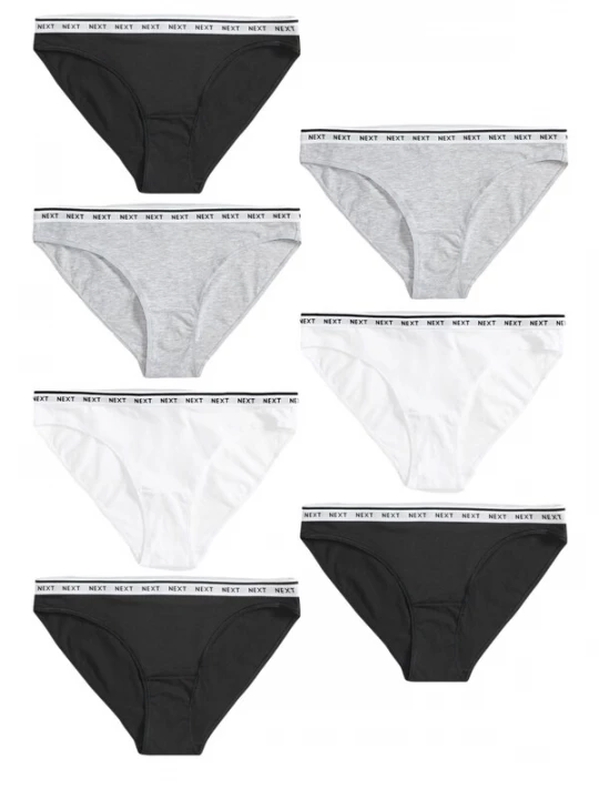 Foto van product Next Slip grijs gemêleerd / zwart / wit