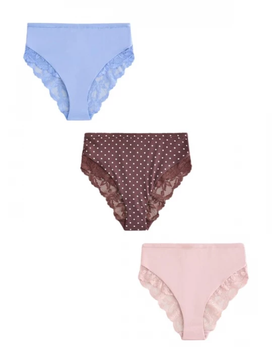 Foto van product Next Slip lichtblauw / chocoladebruin / rosa / offwhite