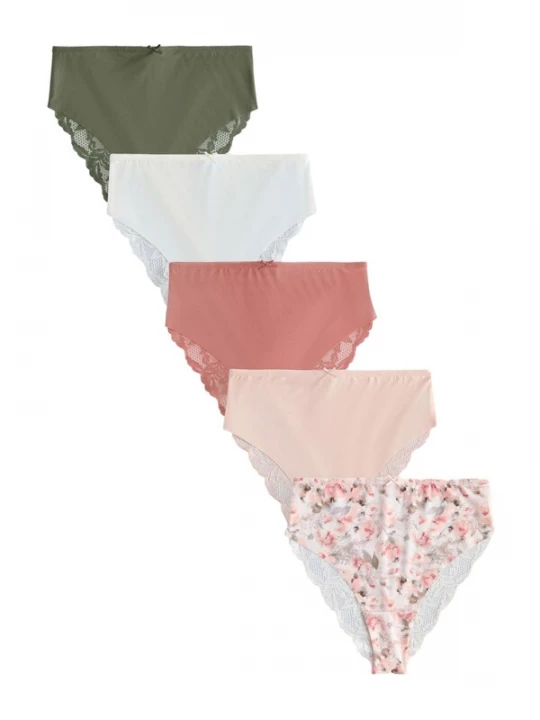 Foto van product Next Slip nude / olijfgroen / rosé / pastelrood / wit