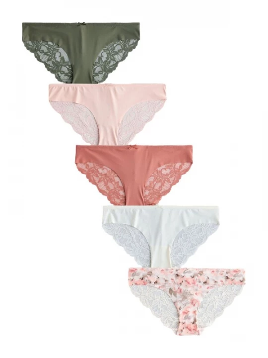 Foto van product Next Slip olijfgroen / zalm roze / rosé / poederroze / wit