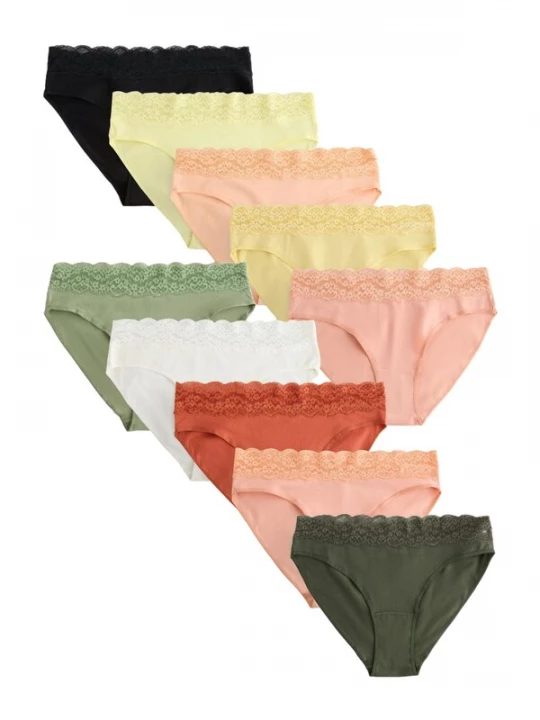 Foto van product Next Slip pasteelgeel / groen / kreeft / rosé / zwart / wit