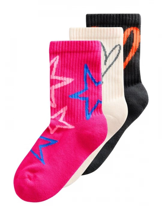 Foto van product Next Sokken antraciet / pink / wolwit