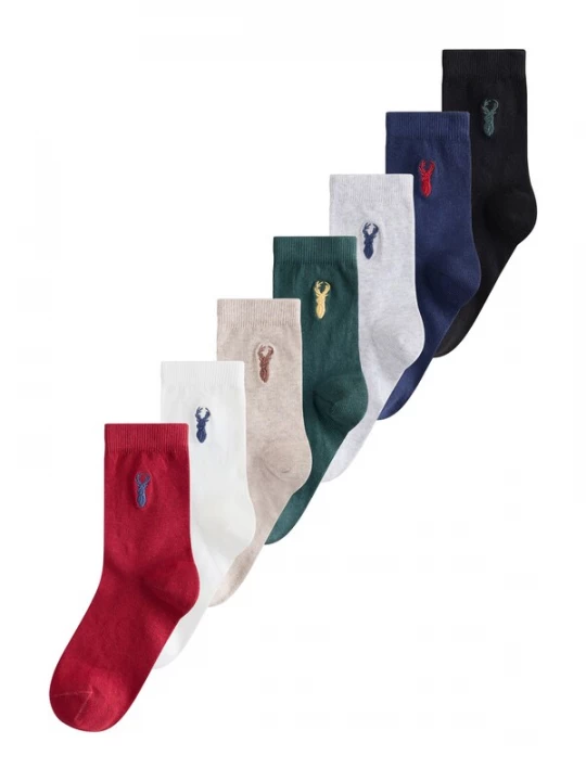 Foto van product Next Sokken beige gemêleerd / donkerblauw / lichtgrijs / smaragd / bloedrood / zwart / wit