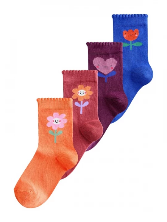 Foto van product Next Sokken blauw / cyclaam / oranje / bloedrood