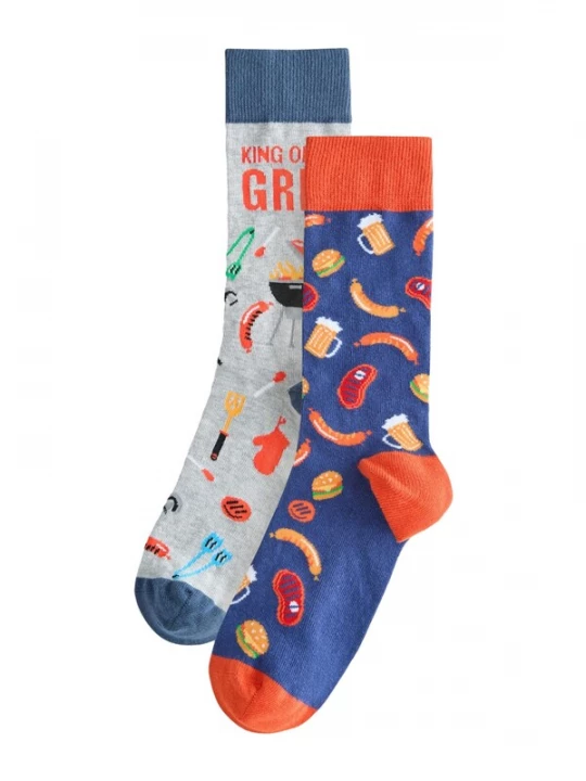 Foto van product Next Sokken blauw / grijs / oranje / zwart
