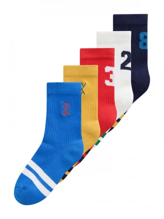 Foto van product Next Sokken blauw / navy / honing / rood / wit