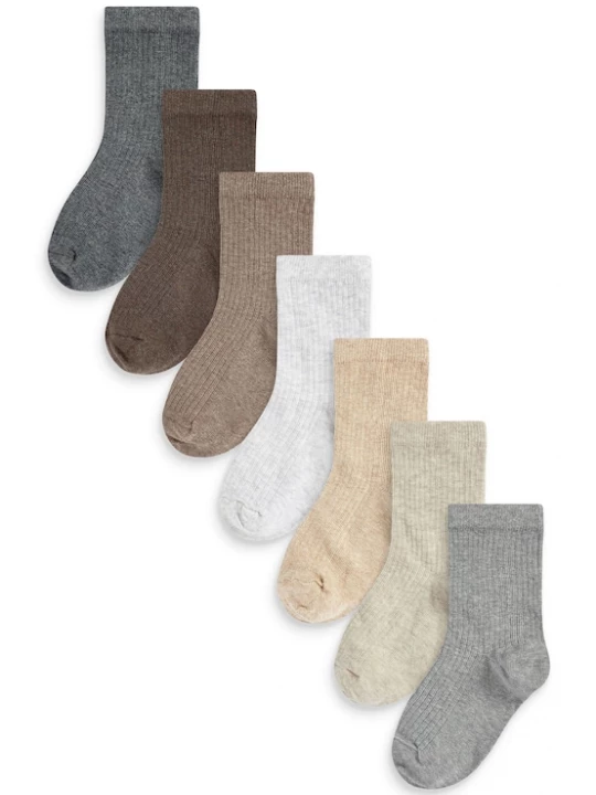 Foto van product Next Sokken camel / chocoladebruin / lichtbruin / taupe / grafiet / rookgrijs / grijs gemêleerd