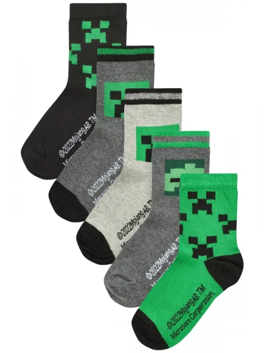 Foto van product Next Sokken grijs gemêleerd / groen / zwart / wit