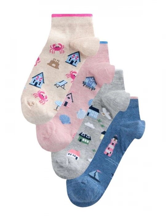 Foto van product Next Sokken lichtbeige / donkerblauw / grijs gemêleerd / pink