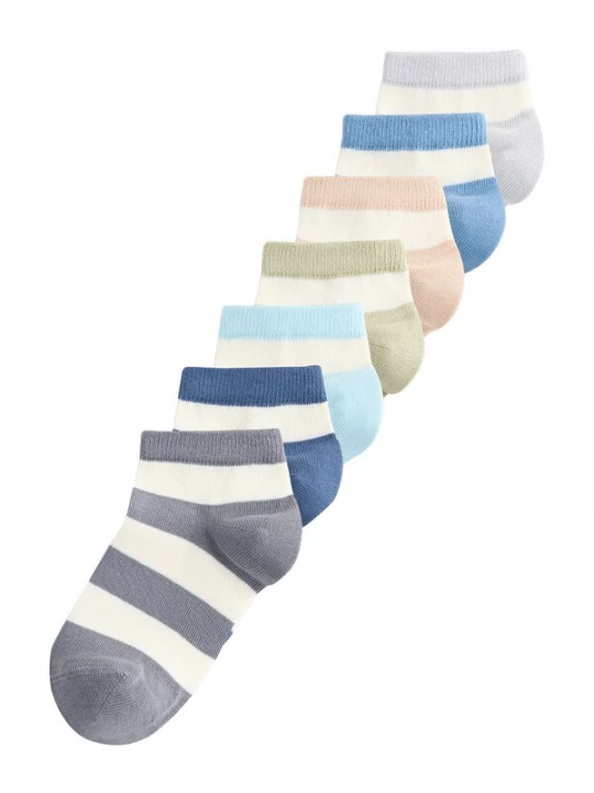 Foto van product Next Sokken lichtbeige / marine / pastelblauw / lichtblauw / lichtgrijs / donkergrijs / kaki / poederroze