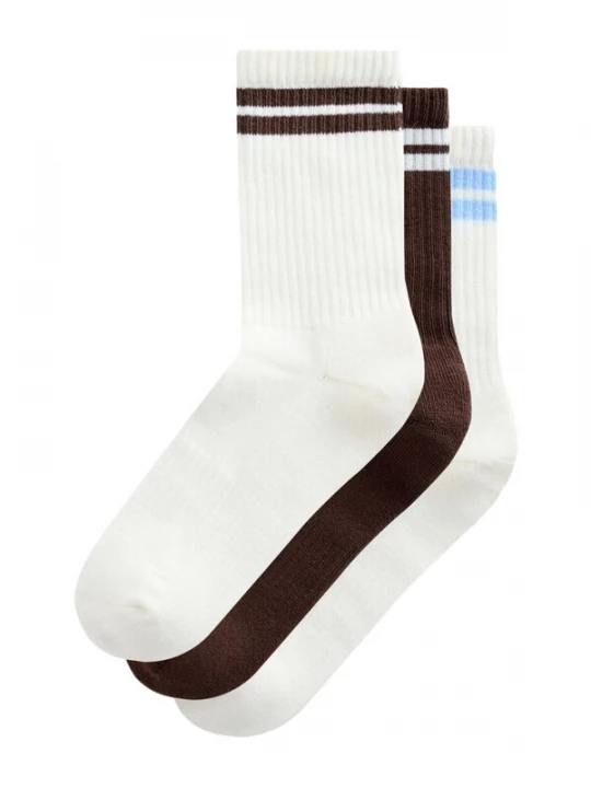 Foto van product Next Sokken lichtblauw / chocoladebruin / wit