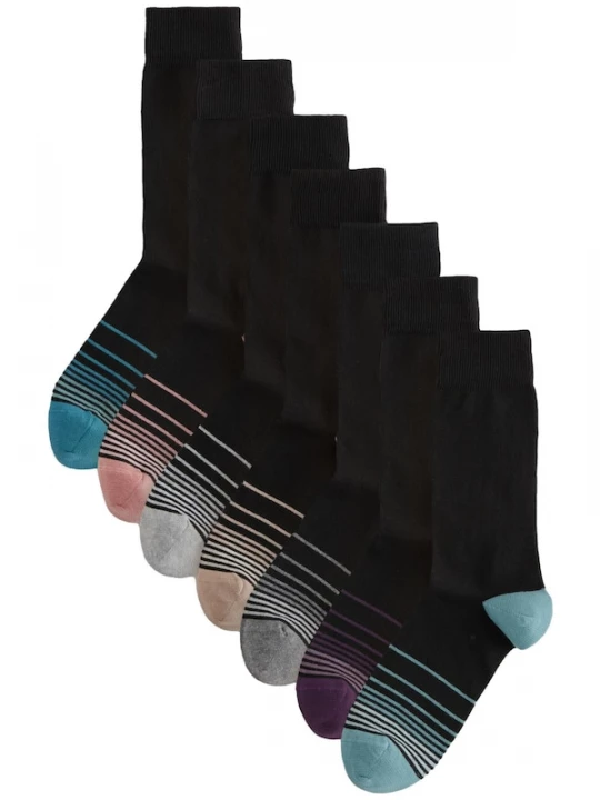 Foto van product Next Sokken lichtblauw / grijs gemêleerd / pink / zwart