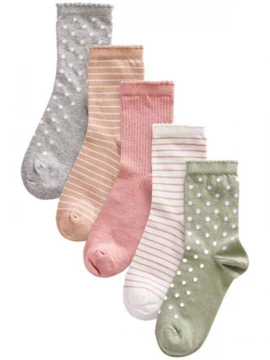 Foto van product Next Sokken lichtgrijs / kaki / lichtoranje / lichtrood / wit