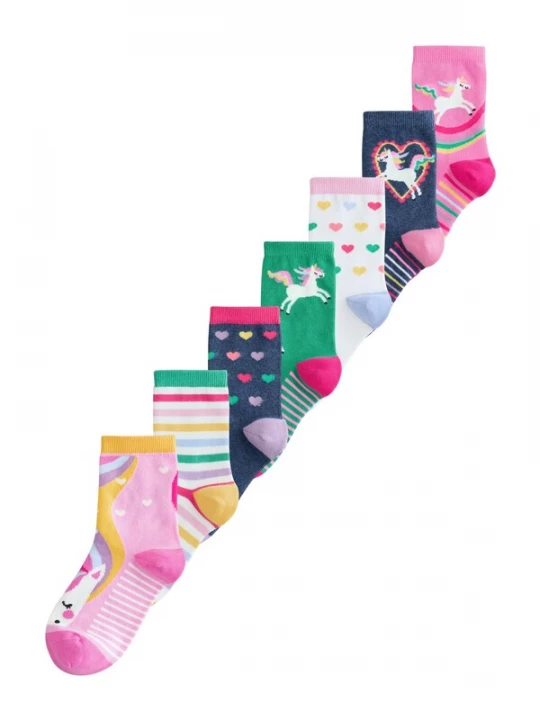 Foto van product Next Sokken marine / groen / pink / wit