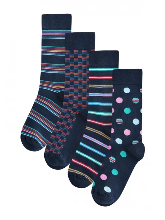 Foto van product Next Sokken 'Signature' navy / azuur / rosa / donkerrood