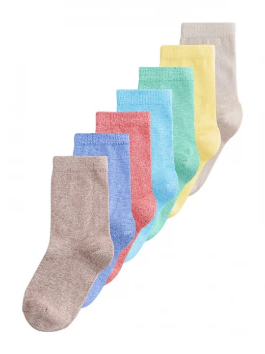 Foto van product Next Sokken taupe / royal blue / koningsblauw / lichtblauw / mokka / geel / mintgroen / rood gemêleerd