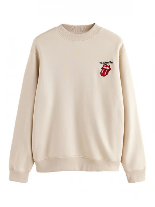 Foto van product Next Sweatshirt 'Rolling Stones' ecru / cranberry / zwart