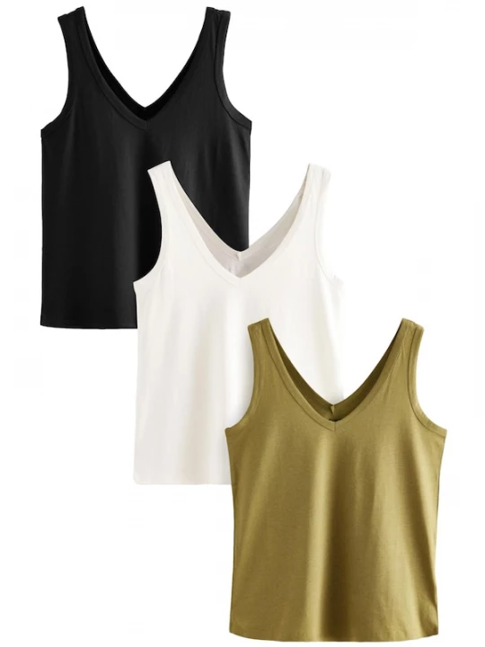 Foto van product Next Top '3er-Pack' kaki / zwart / wit