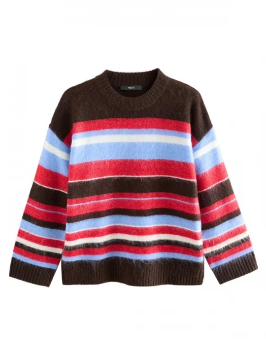 Foto van product Next Trui beige / lichtblauw / chocoladebruin / wit