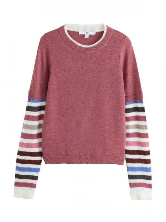 Foto van product Next Trui blauw / bruin / pink / wit