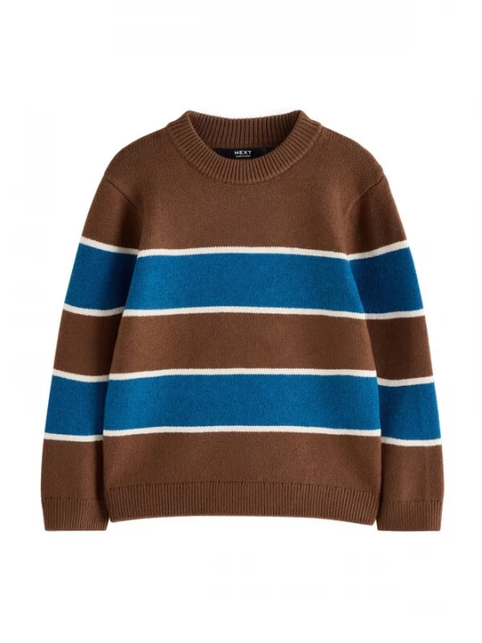 Foto van product Next Trui blauw / chocoladebruin / wit