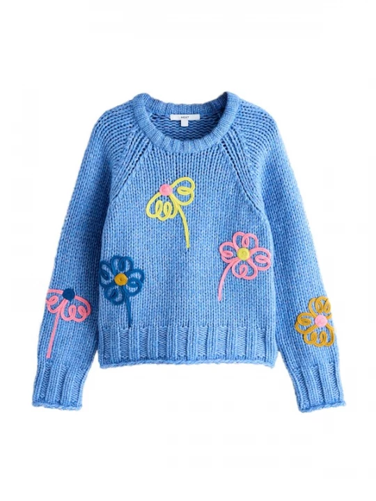 Foto van product Next Trui blauw gemêleerd / geel / oranje / oudroze