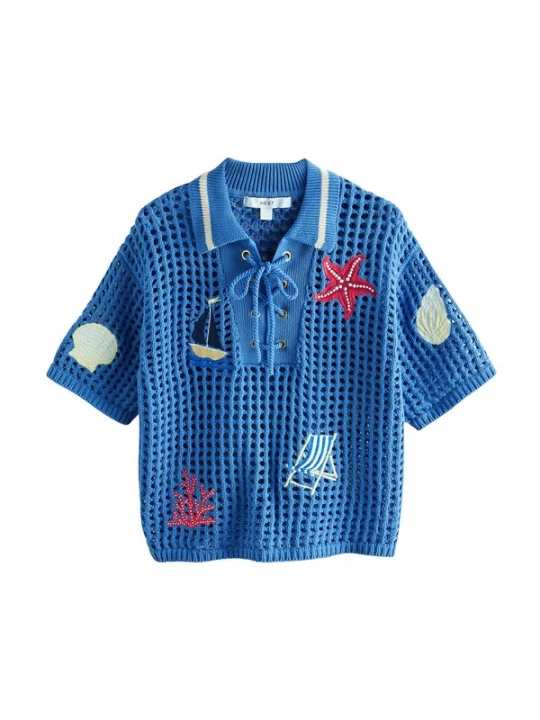 Foto van product Next Trui blauw / lichtblauw / donkerrood