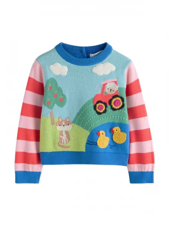 Foto van product Next Trui blauw / lichtblauw / rosa / rood