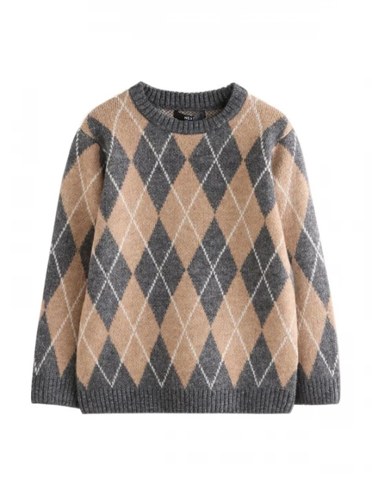 Foto van product Next Trui donkerbeige / donkergrijs / wit
