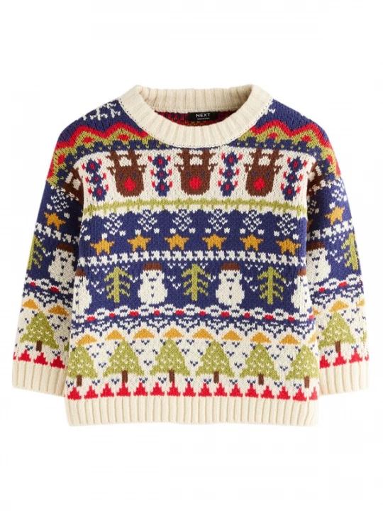 Foto van product Next Trui donkerblauw / groen / rood / wolwit