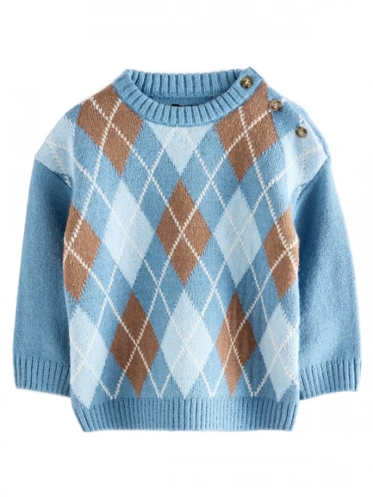 Foto van product Next Trui duifblauw / bruin / wit