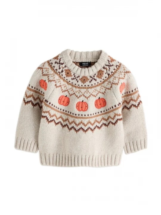 Foto van product Next Trui 'Halloween' beige / bruin / donkerbruin / oranje