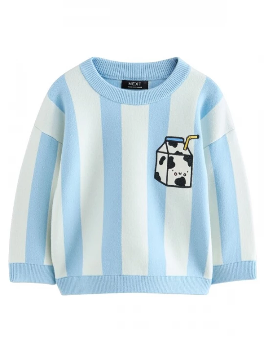 Foto van product Next Trui lichtblauw / zwart / offwhite