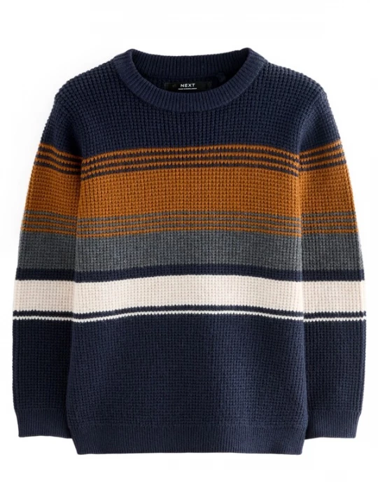 Foto van product Next Trui navy / cognac / grijs gemêleerd / natuurwit