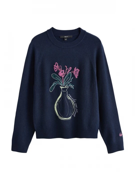 Foto van product Next Trui navy / smaragd / pastelgroen / lichtroze
