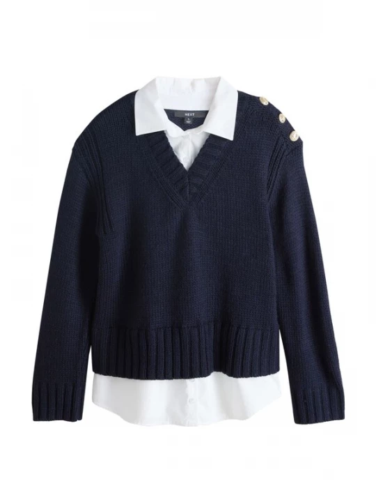Foto van product Next Trui navy / wit