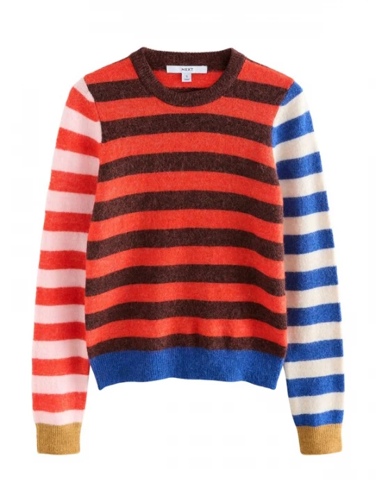 Foto van product Next Trui royal blue / koningsblauw / donkeroranje / donkerrood / wit