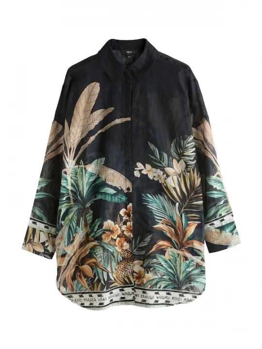 Foto van product Next Tuniek beige gemêleerd / karamel / smaragd / zwart