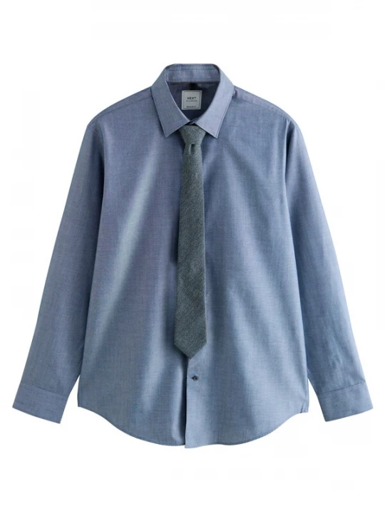 Foto van product Next Zakelijk overhemd navy / duifblauw / grijs