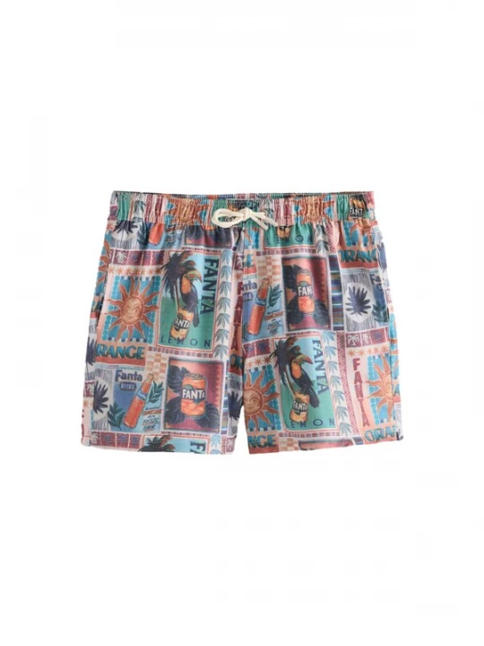 Foto van product Next Zwemshorts lichtblauw / groen / oranje / zwart gemêleerd