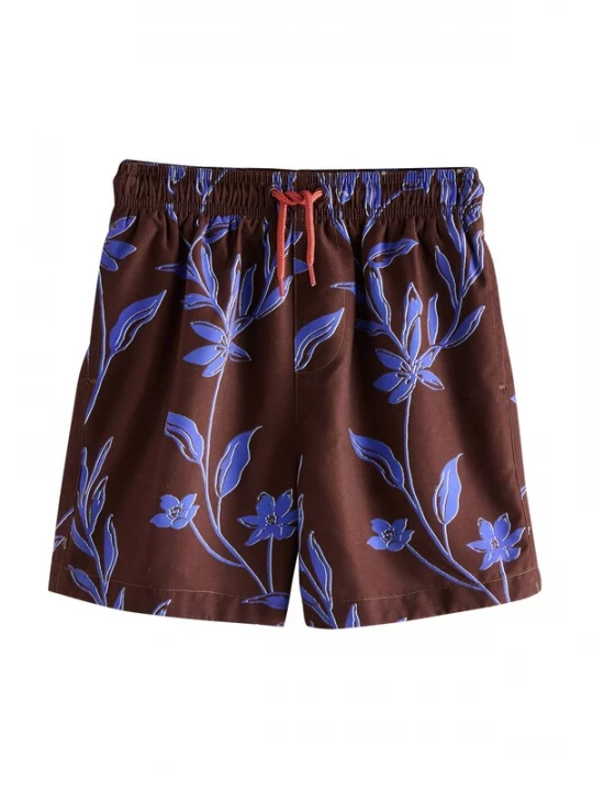 Foto van product Next Zwemshorts royal blue / koningsblauw / chocoladebruin / wit