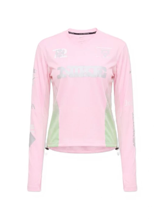 Foto van product NIKE Functioneel shirt 'SWIFT' zilvergrijs / lichtgroen / rosa