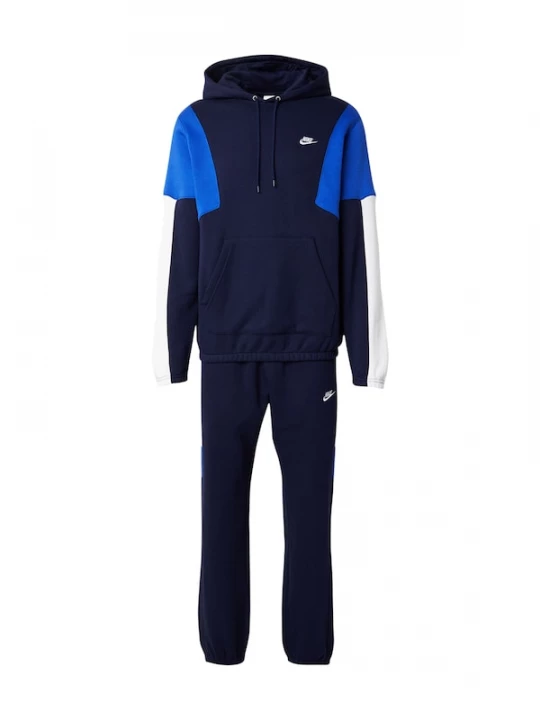 Foto van product Nike Sportswear Joggingpak 'CLUB FLEECE' navy / neonblauw / wit