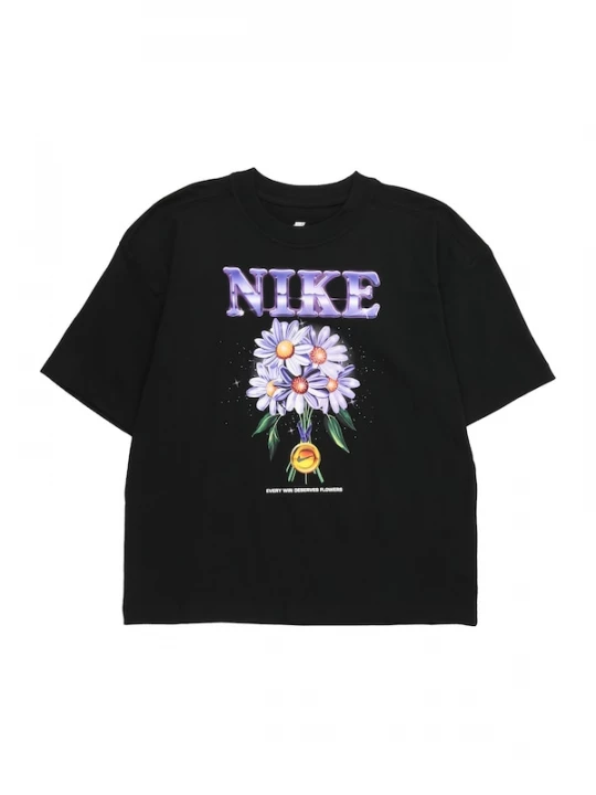 Foto van product Nike Sportswear Shirt 'FLOWERS' groen / violetblauw / zwart / wit
