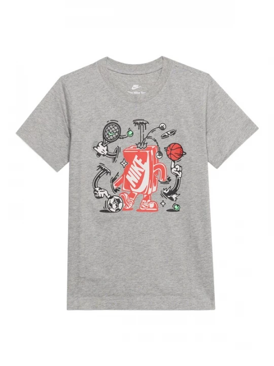 Foto van product Nike Sportswear Shirt grijs gemêleerd / knalrood / zwart / offwhite