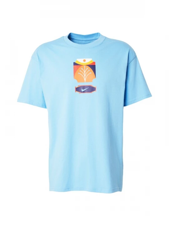 Foto van product Nike Sportswear Shirt 'PALM TREE' azuur / honing / zwart / wit